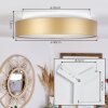 PLAYAS Ceiling Light LED gold, white, 1-light source