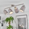 PERALONSO Ceiling Light matt nickel, 4-light sources