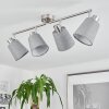 PERALONSO Ceiling Light matt nickel, 4-light sources