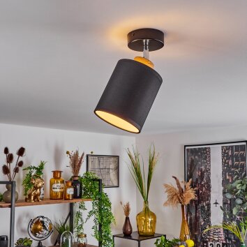 CHIUVI Ceiling Light chrome, Ecru, black, white, 1-light source