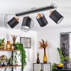 CHIUVI Ceiling Light chrome, Ecru, black, white, 4-light sources