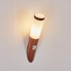 GABORONE Outdoor Wall Light brown, Wood like finish, 1-light source, Motion sensor