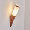 GABORONE Outdoor Wall Light brown, Wood like finish, 1-light source, Motion sensor