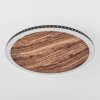 ROCHA Ceiling Light LED brown, Wood like finish, black, 1-light source