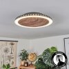 ROCHA Ceiling Light LED brown, Wood like finish, black, 1-light source