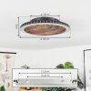 ROCHA Ceiling Light LED brown, Wood like finish, black, 1-light source