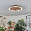 ROCHA Ceiling Light LED brown, Wood like finish, black, 1-light source