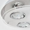 MORGES Ceiling Light LED chrome, white, 3-light sources