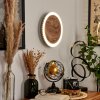 ROCHA Wall Light LED brown, Wood like finish, black, 1-light source