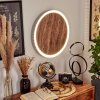 ROCHA Wall Light LED brown, Wood like finish, black, 1-light source