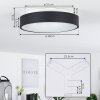 PLAYAS Ceiling Light LED black, white, 1-light source