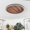 ROCHA Ceiling Light LED brown, Wood like finish, black, 1-light source