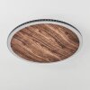 ROCHA Ceiling Light LED brown, Wood like finish, black, 1-light source