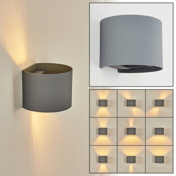 BADAJOZ Wall Light grey, 1-light source