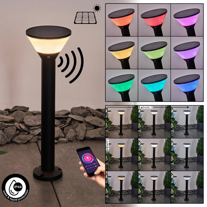 JOENNIERNI path light LED black, 1-light source, Motion sensor, Colour changer