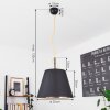 SAILLON Pendant Light yellow, black, 1-light source