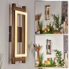 AYAJASCO Wall Light LED Wood like finish, Ecru, black, 1-light source