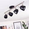 MOESDORF Ceiling Light matt nickel, black, 4-light sources