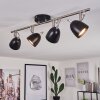 MOESDORF Ceiling Light matt nickel, black, 4-light sources