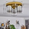 VUOLTU Ceiling Light gold, 3-light sources