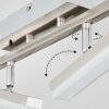 VEHKALA Ceiling Light LED chrome, matt nickel, 2-light sources, Remote control, Colour changer