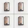 PALANGA Outdoor Wall Light brown, Wood like finish, black, 1-light source