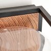 PALANGA Outdoor Wall Light brown, Wood like finish, black, 1-light source