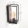 PALANGA Outdoor Wall Light brown, Wood like finish, black, 1-light source