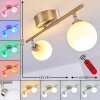 Motala Ceiling Light LED matt nickel, 2-light sources, Remote control, Colour changer