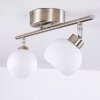Motala Ceiling Light LED matt nickel, 2-light sources, Remote control, Colour changer