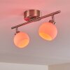 Motala Ceiling Light LED matt nickel, 2-light sources, Remote control, Colour changer