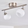 Motala Ceiling Light LED matt nickel, 2-light sources, Remote control, Colour changer