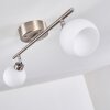 Motala Ceiling Light LED matt nickel, 2-light sources, Remote control, Colour changer