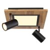 Globo ULLA Ceiling Light Wood like finish, black, 3-light sources