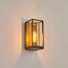 PALANGA Outdoor Wall Light brown, Wood like finish, black, 1-light source