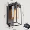PALANGA Outdoor Wall Light LED black, 1-light source, Motion sensor