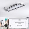 NABBAS Ceiling Light LED black, 1-light source, Remote control