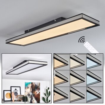 NABBAS Ceiling Light LED black, 1-light source, Remote control