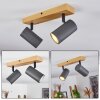 JAVEL Ceiling Light Wood like finish, black, 2-light sources