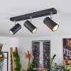 JAVEL Ceiling Light chrome, black, 3-light sources