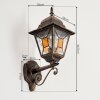 HALLA Outdoor Wall Light Antique, gold, black, 1-light source