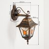 HALLA Outdoor Wall Light Antique, gold, black, 1-light source