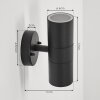 KOILA Outdoor Wall Light black, 2-light sources