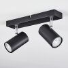 JAVEL Ceiling Light chrome, black, 2-light sources