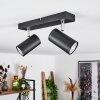 JAVEL Ceiling Light chrome, black, 2-light sources