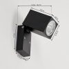 HOLISEVA Outdoor Wall Light LED black, 1-light source