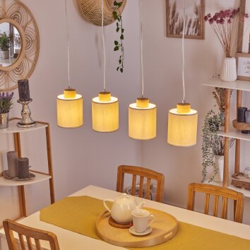 CHIUVI Pendant Light grey, Ecru, 4-light sources