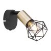 Globo XARA Wall Light antique brass, black, 1-light source