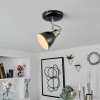 GRALINGEN Ceiling Light matt nickel, black, white, 1-light source