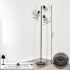 BARDHAMAN Floor Lamp black, 3-light sources